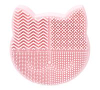 Jlobnyiun Makeup Brush Cleaner Pad | 2 in 1 with Drying Rack Cleaner, Cleaning Mat for Makeup Brushes for Sink, for Powder Puff, Home, Living Room, Travel, Women