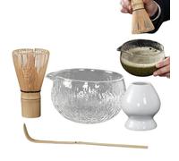Jlobnyiun Making Kit, Ceremony Set | Bowl Spoon Whisk Broom Accessories - Exquisite Japanese Style Tea Ceremony Tools, Versatile Complete Office Set