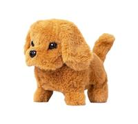 Jlobnyiun Motorized Animated Hound - Wagging Tail Pet, Smart Mechanical Bouncing Pooch, Vintage Clockwork Style Mechanical Lamb, Sensory Entertainment Set, Living Room Fun Kit Toy for Girls