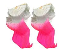 Jlobnyiun Performance Dance Fans - Elegant Sway, Art Display | Long Flow Props With Soft Material And Strong Grip Designed To Enhance Costumes Or Visual For Ceremonial Or Talent Showcase Usage