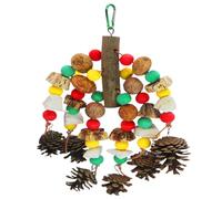 Jlobnyiun Pocket Toys, Bird Toys for Parrots | Multicoloured Natural Wooden Gabish Bird Toy | Parrot Blocks the Foraon Set for Parrocchetto, Grey Africa