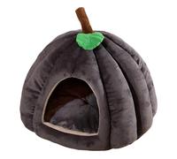 Jlobnyiun Pumpkin Cat Cave - Halloween Themed Pet Bed House Warm Rest Shelter and Soft Indoor Sleeping Space | Comfortable Seasonal Furniture