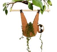 Jlobnyiun Sloth Plant Hanger - Animal Pot Holder, Sloth Hanging Planter | Decorative Sloth Planter Home Decor, Cute Sloth Plant Hanger for Indoor Plants, Macrame Plant Holder for Plant Lovers