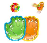 Jlobnyiun Sticky Ball Game for Catching, LED Ball Set for Playing Catch - Toys with Gloves for Children for Camping Games Indoor Swimming Pool Picnic Birthday