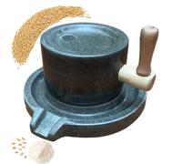 Jlobnyiun Stone Grain Grinder, Manual Stone Grain Mill, Hand Grinder for Kitchen, For Restaurant, Bakery, Coffee, Flour, Pepper, Salt, Nuts, And For Grinder