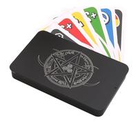 Jlobnyiun Tarot Case - Taroc Deck Box Iron Case for Standard Tarot Decks | Lightweight and Portable Organizer Box for Board Games Boys Women Men Athletes, G, Please refer to the description, Please