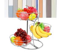 Jlobnyiun Three Layer Rack - Vegetable and Potato Rack, Durable Wire Construction, Organized Display Logic, Heavy Metal Unit, Collati Supply