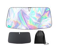 Jlobnyiun Windscreen Sun Protection Cover, Foldable Universal UV Protection - Car Windscreen Cover Against Sun | for Motorhomes Trucks SUVs Protects the Dashboard and Also Holds the
