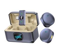 Jlobnyiun Wireless Clip Microphone, Clip Microphone - Noise Cancelling for Word and Video Social Live Media Recording