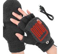 Jlobnyiun Women's Heated Gloves - Portable Hand Warming Gloves - USB 5V Heated Mittens for Dog Walking, Outdoor Working, Delivery Guys and Ice Fishing