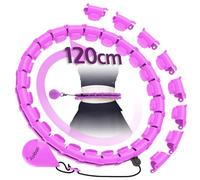 JLoibao Weighted Hula Circle Hoops for Adults weight loss, Infinity Fitness Hoop Plus Size 66-120cm, 24 Detachable Links, Exercise Hoop Suitable for Women and Beginners