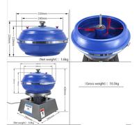 JLOZDM Electric Vibratory Tumbler Polisher, 8/12/17 Inch Vibratory Rock Tumbler Bowl Tumbling Polishing Machine, Professional Rock Tumbler Kit, Stone Polishing Machine, Convenient Operation.(12inch)