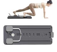 JLOZDM Foldable Pilates Reformer, Pilates Board with LED Timer & Resistance Bands, Automatic Rebound Ab Roller, Multi-Purpose Home Gym Core Trainer for Full-Body Workout(Gray)
