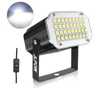 JLPOW Halloween White Strobe Light,Super Bright 36 LED Mini Strobe Lights for Party Sound Activated Strobe Lights,Best for Parties Club Disco KTV Bar Xmas Show (No Remote)