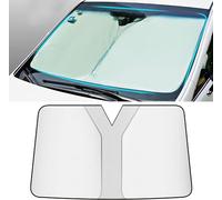JLQFYWL Car Windscreen Sun Shade for Ford Fiesta/Fiesta Zetec S/Fiesta Mountune/Fiesta St 2000-2023 2024, Foldable Cover Visor Sunshades,Reflective UV Dust Protector, Keep Your Vehicle Cool,Silver