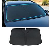JLQFYWL Car Windscreen Sun Shade for Ford Fiesta/Fiesta Zetec S/Fiesta Mountune/Fiesta St 2000-2023 2024, Foldable Cover Visor Sunshades,Reflective UV Dust Protector, Keep Your Vehicle Cool,Black