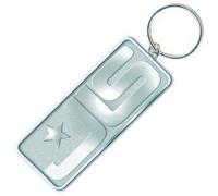 JLS Band Icon Chrome Metallic Silver Keychain Keyring Official