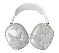 JLSDBMZ for AirPods Max Case Cover, Women Bling Glittering Rhinestones Stars Design,Kawaii Clear Sparkling Headphone Protective Cover for Apple AirPods Max (202412020)(USB-C/Lightning).