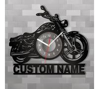 JLSKCN Garage Wall Clock Personalized Metal Auto Repair Mechanic Tools Wall Clock with Colorful Light Custom Name Wall Clock, Decor, Sign Gift for Dad Husband Mens Gift