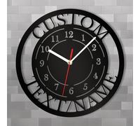 JLSKCN Garage Wall Clock Personalized Metal Auto Repair Mechanic Tools Wall Clock with Colorful Light Custom Name Wall Clock, Decor, Sign Gift for Dad Husband Mens Gift