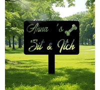 JLSKCN Personalised Dog Memorial Plaque, Pet Headstones for Dogs for Lost Dog Sympathy Gift, Outdoor Dog Garden Metal Stake Cat Garden Metal Stake for Cemetery Garden Dog Cross for Grave Graden Decor
