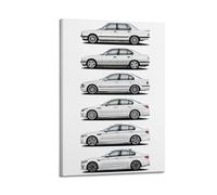 JLTC Luxury Sports Car Poster BMW E28 E34 E39 E60 F10 5 Series & M5 Poster Decorative Painting Canvas Wall Posters And Art Picture Print Modern Family Bedroom Decor Posters 12x18inch(30x45cm)