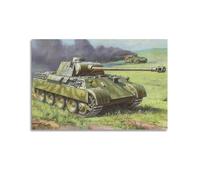 JLTC Military Vintage Poster WW2 Germany Panther Tank Poster Decorative Painting Canvas Wall Posters And Art Picture Print Modern Family Bedroom Decor Posters 16x24inch(40x60cm)