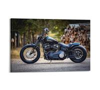 JLTC Motorcycle Poster Harley Davidson Street Bob Cafe Racer Poster Decorative Painting Canvas Wall Posters And Art Picture Print Modern Family Bedroom Decor Posters 12x18inch(30x45cm)