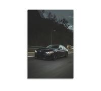 JLTC Sports Car Poster Black BMW M4 Widebody Poster Decorative Painting Canvas Wall Posters And Art Picture Print Modern Family Bedroom Decor Posters 16x24inch(40x60cm)