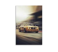 JLTC Vintage Car Poster Alfa Romeo Giulia 1750 GT Am Racing Car Poster Decorative Painting Canvas Wall Posters And Art Picture Print Modern Family Bedroom Decor Posters 16x24inch(40x60cm)