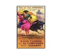 JLTC Vintage Poster San Sebastian Bullring Bullfighting Warriors Poster Decorative Painting Canvas Wall Posters And Art Picture Print Modern Family Bedroom Decor Posters 24x36inch(60x90cm)