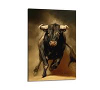 JLTC Vintage Poster Spanish Bullfighting Bull Running Poster Decorative Painting Canvas Wall Posters And Art Picture Print Modern Family Bedroom Decor Posters 24x36inch(60x90cm)