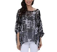 JLTPH Boho Chiffon Blouse Womens Floral Loose Batwing Sleeve Bohemian Chiffon Oversize Off Shoulder Blouse Tops…