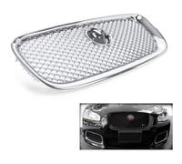 JLVVW ABS, Car Front Grilles, For Jaguar XF XFR 2012-2015, Radiator Grille, Front Bumper Hood, Exterior Decoration Accessories,Silver