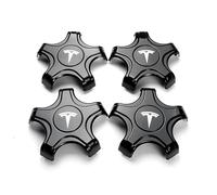 JLVVW Car Hub Centre Caps, Waterproof DustProof Wheel Decoration Cover, For Tesla Model 3 2021-2023, 18 inch, Wheel Center with Logo Emblem Sticker, Exterior Accessories,A