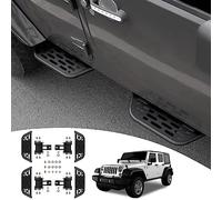 JLVVW Car Roll Out Running Boards, For Jeep Wrangler JK 2007-2018, Nerf Bar Side Steps, Exterior Modification Decorative Accessories,JK 4door