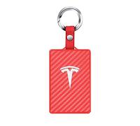 JLVVW Car Silicone Key Card Holder, For Tesla Model 3 Y, Wear-resistant Waterproof Protector Cover, Keychain Key Shells, Decoration Accessories,red