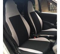 JLVVW Custom Car Seat Covers Set, For Smart 451 Fortwo 2009-2014, Front Rear Breathable and Non-Slip Ice Silk Seat Cushions, Interior Decoration Accessories,Grey