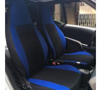JLVVW Custom Car Seat Covers Set, For Smart 451 Fortwo 2009-2014, Front Rear Breathable and Non-Slip Ice Silk Seat Cushions, Interior Decoration Accessories,Blue