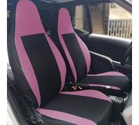 JLVVW Custom Car Seat Covers Set, For Smart 451 Fortwo 2009-2014, Front Rear Breathable and Non-Slip Ice Silk Seat Cushions, Interior Decoration Accessories,Pink