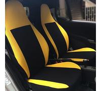 JLVVW Custom Car Seat Covers Set, For Smart 451 Fortwo 2009-2014, Front Rear Breathable and Non-Slip Ice Silk Seat Cushions, Interior Decoration Accessories,Yellow