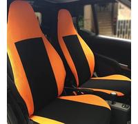 JLVVW Custom Car Seat Covers Set, For Smart 451 Fortwo 2009-2014, Front Rear Breathable and Non-Slip Ice Silk Seat Cushions, Interior Decoration Accessories,Orange