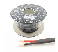 JLW 42 AMP Rated 4.5mm² Twin Core Cable Wire LED Lights (10M Coil) - Black & Red - Copper - 2 Strand - Automotive & Marine Compatible
