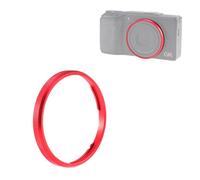 JLWIN Metal Decoration Ring Cap Lens Adapter Ring for RICOH GR II GRII GR2 Camera (Red, GR/GRII)