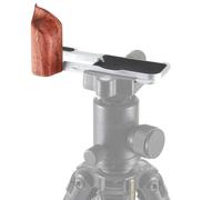 JLWIN Wooden L-Shape HandleGrip for PowerShot V1 Camera,Built-in Quick Release Baseplate for Arca-Swiss (Silvery)