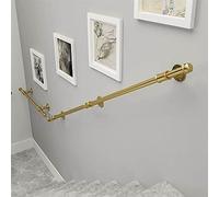JLXJ Gold Grab Bar Stairs Handrail for Elderly/Seniors/Disabled, Non-Slip Loft Corridor Wall Metal Banister, Elderly Handicap Railing, for Indoor Exterior (Size : 120cm(3.9ft))