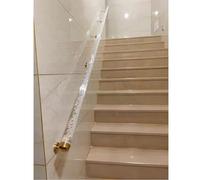 JLXJYS Acrylic Transparent Hand Rails for Indoor Stairs, Wall Mounted Hand Railings/Grab Bars HD Clear Crystal with Bubble, 3ft/4ft/5ft/6ft/10ft/12ft/14ft/20ft Long (Size : 60cm(2ft))