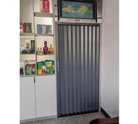 JLXJYS Aluminum Accordion Door 60"x80" 72"x80" 32"x80" 42"x80", Closet Door Sliding Folding Doors Interior With Lock, Puertas Corredizas Para Interior(121x203cm(48x80in))