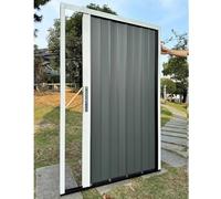 JLXJYS Aluminum Divider Folding Door, Accordion Sliding Doors for Closet Bathroom Doorways with Lock, Gray Frame, White Frame, Coffee Frame, Red Frame, Custom Size(White frame,126x203cm(50x80in))