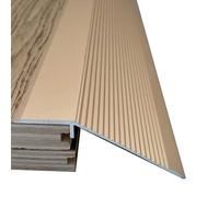 JLXJYS Aluminum Floor Transition Strip for Doorway Edge/Bathroom, Non-Slip Entry Threshold Ramp, Threshold Reducer for Flooring (Color : Gold, Size : 95cm(37.4in))